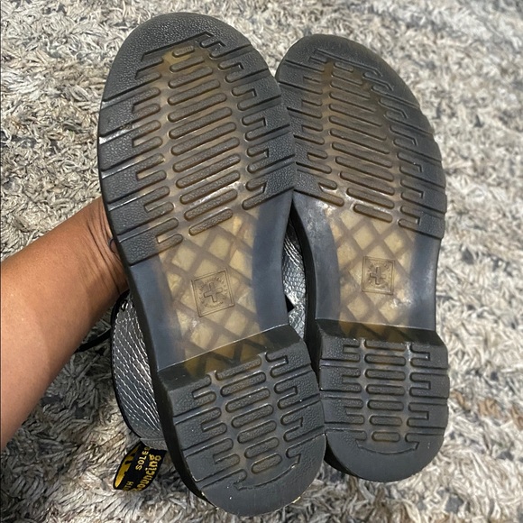 Dr. Martens 1460 kids Metallic Silver Combat Boots sz 2 great condition - Picture 8 of 10